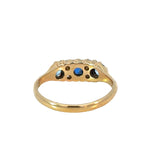 Antique Sapphire and Diamond Ring in 18ct Yellow Gold