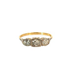 Antique Old Cut Diamond Three Stone Ring