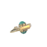 Charm in 18ct Yellow Gold - Turquoise Padlock