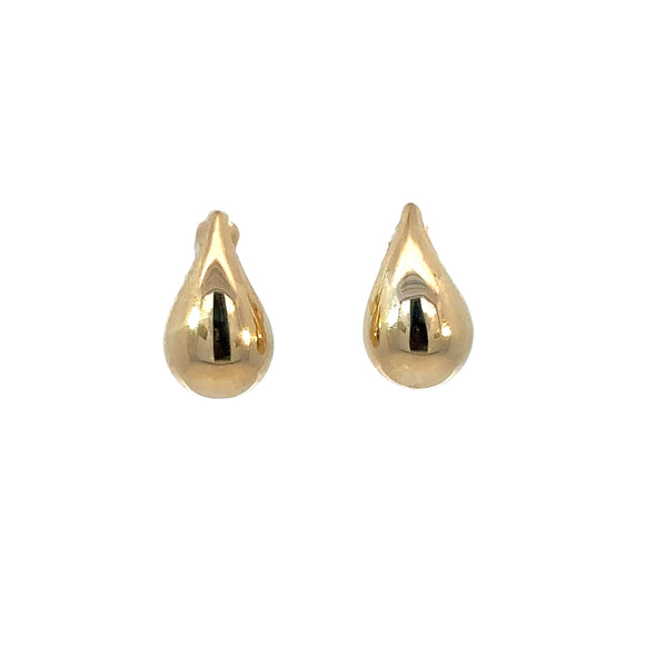 Italian Bulb Teardrop Earrings in 9ct Yellow Gold