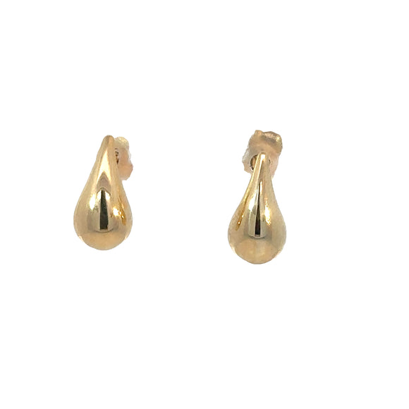 Italian Bulb Teardrop Earrings in 9ct Yellow Gold - Small