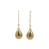 Italian Bulb Drop Pear Hook Earrings in 9ct Yellow Gold