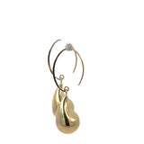 Italian Bulb Drop Pear Hook Earrings in 9ct Yellow Gold