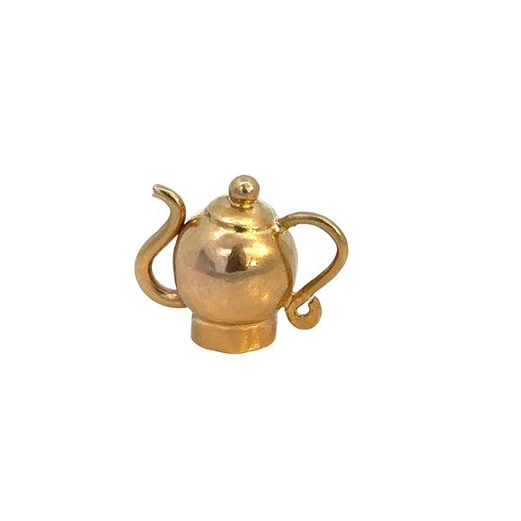 Charm in 18ct Yellow Gold - Teapot