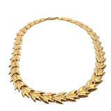 Italian Trifari Laurel Leaf Necklace in 18ct Yellow Gold