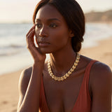 Italian Trifari Laurel Leaf Necklace in 18ct Yellow Gold