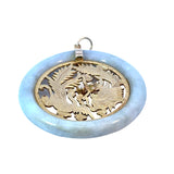 Chinese Jade Gold Dragon Pendant