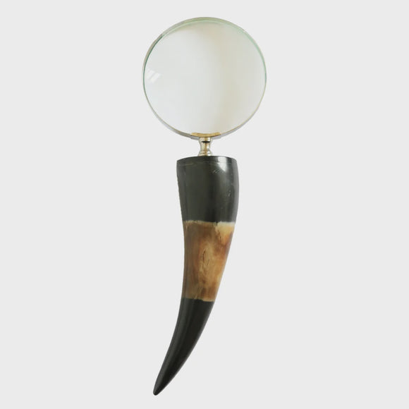 Magnifying Glass with Wide Horn Handle
