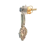 Vintage Sapphire Drop Earrings in 9ct Gold