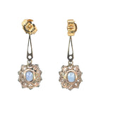 Vintage Sapphire Drop Earrings in 9ct Gold