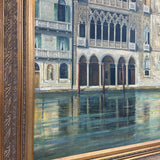 Large Signed Oil Painting Venetian Palazzo