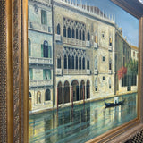 Large Signed Oil Painting Venetian Palazzo