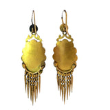 Antique Victorian Tassel Ruby Drop Earrings