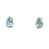 Teardrop Blue Topaz Earrings in Sterling Silver