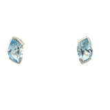 Marquise Blue Topaz Earrings in Sterling Silver
