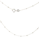 Italian Ball Chain Necklace in Sterling Silver - 47/50cm
