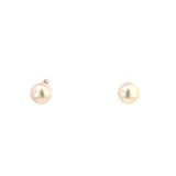 Large Button Freshwater Pearl Studs - 9.0mm