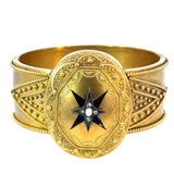 Antique Bespoke Gold Cuff Bangle in 15ct Yellow Gold