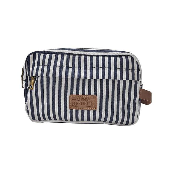 Mens Striped Toilet Bag