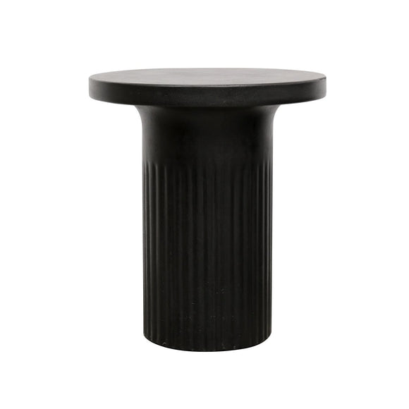 Black Concrete Side Table