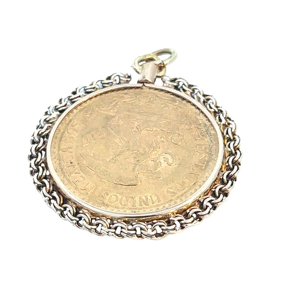 Mexican 1917 Gold Coin Pendant - 22ct Yellow Gold