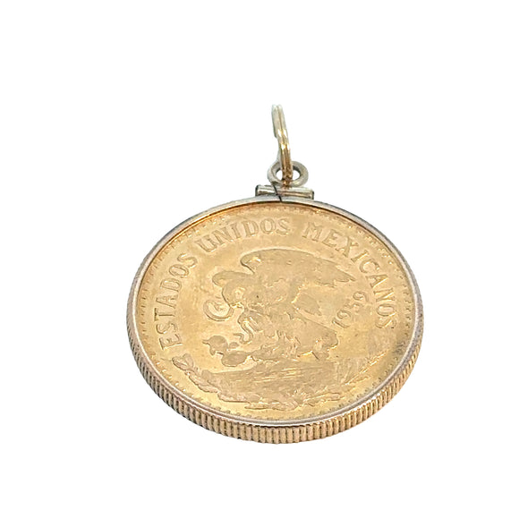 Mexican 1959 Gold Coin Pendant - 22ct Yellow Gold