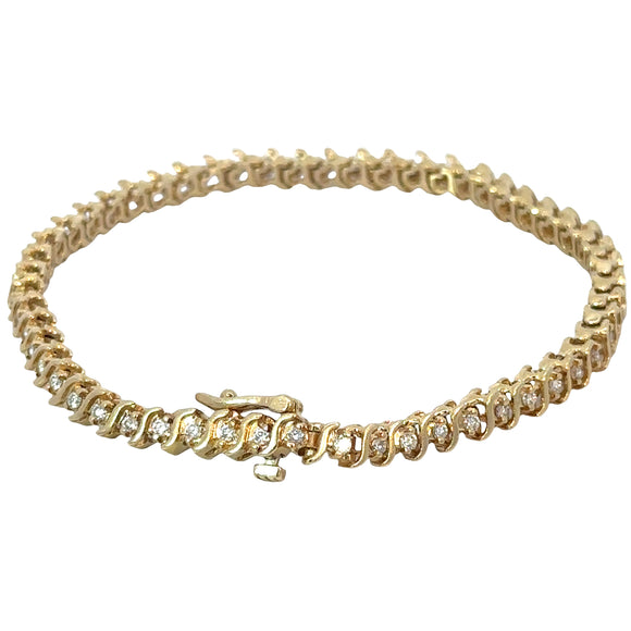 Diamond Bracelet in 14ct Yellow Gold