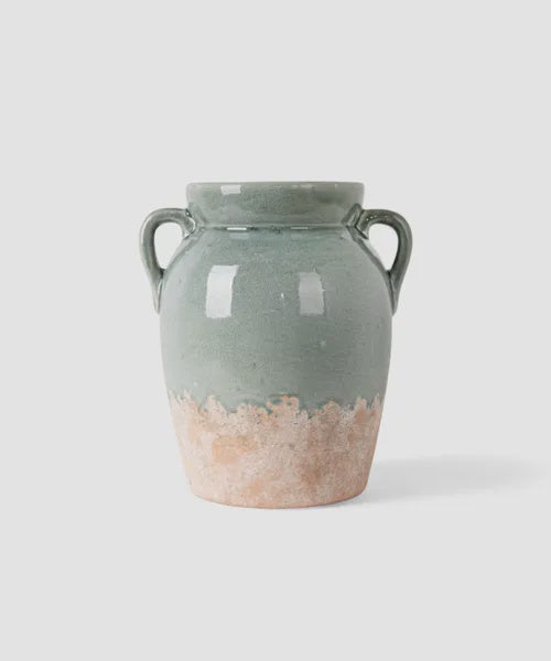 Terracotta Vessel - Tall Pale Blue