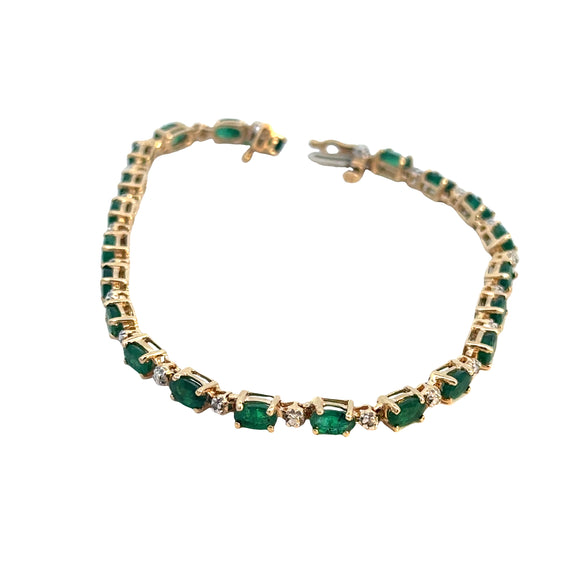 Columbian Emerald and Diamond Bracelet