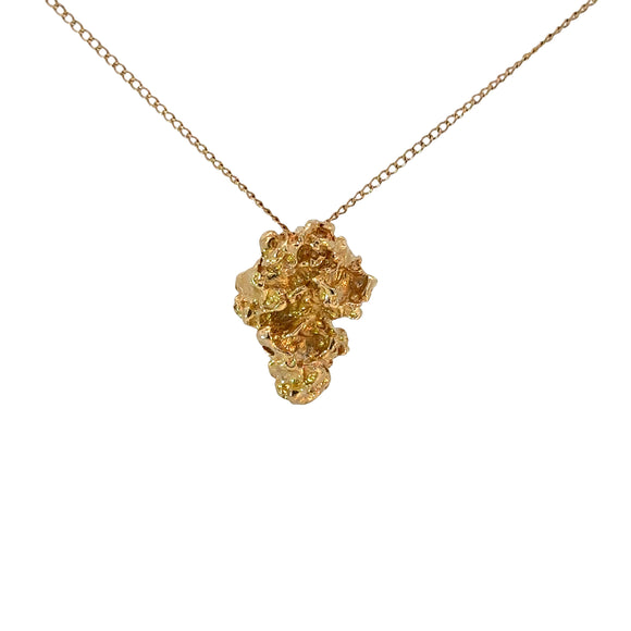 14ct Yellow Gold Nugget Pendant