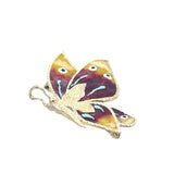Enamel Butterfly Brooch in 9ct Yellow Gold