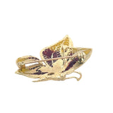 Enamel Butterfly Brooch in 9ct Yellow Gold