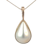 Mabe Pearl Drop Pendant in 9ct Yellow Gold