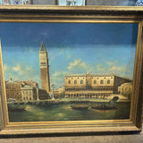 Large Signed Oil Painting St Marks Square Venice