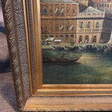 Large Signed Oil Painting St Marks Square Venice