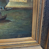 Large Signed Oil Painting St Marks Square Venice