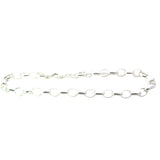 Oval Belcher Chain Bracelet in Sterling Silver- 23cm