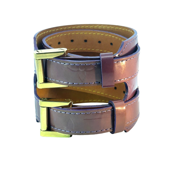 Louis Vuitton Vintage Double Wrap Vernis Leather Bracelet