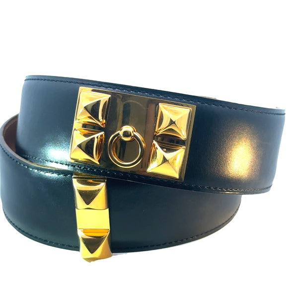 Hermes Vintage Collier de Chien Leather Belt