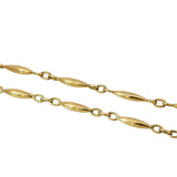 Marquise Shape Fancy Link Necklace in 18ct Yellow Gold