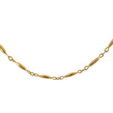 Marquise Shape Fancy Link Necklace in 18ct Yellow Gold