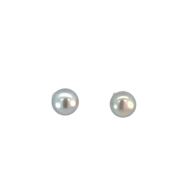 Silver Freshwater Pearl Stud Earrings