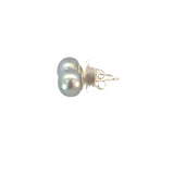Silver Freshwater Pearl Stud Earrings