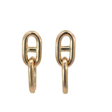 Anchor Solid Link Dangle Post Earrings