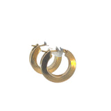 Wide Square Hoop Earrings in 9ct Yellow Gold