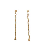 Long Twist Drop Earrings