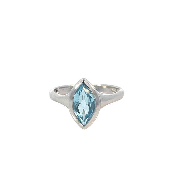 Marquise Blue Topaz Ring