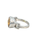 Checkerboard Citrine Ring