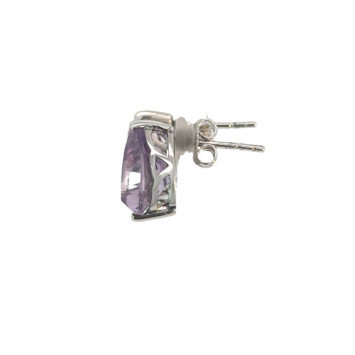 Triangular Amethyst Triangular Amethyst Stud Earrings – Jems of Remuera