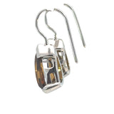 Triangular Citrine Drop Earrings on Hooks